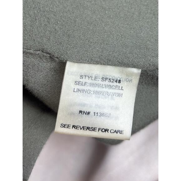 Pixley Lyocell Utility Jacket Olive Green Removable Hood Size L - Picture 6 of 9